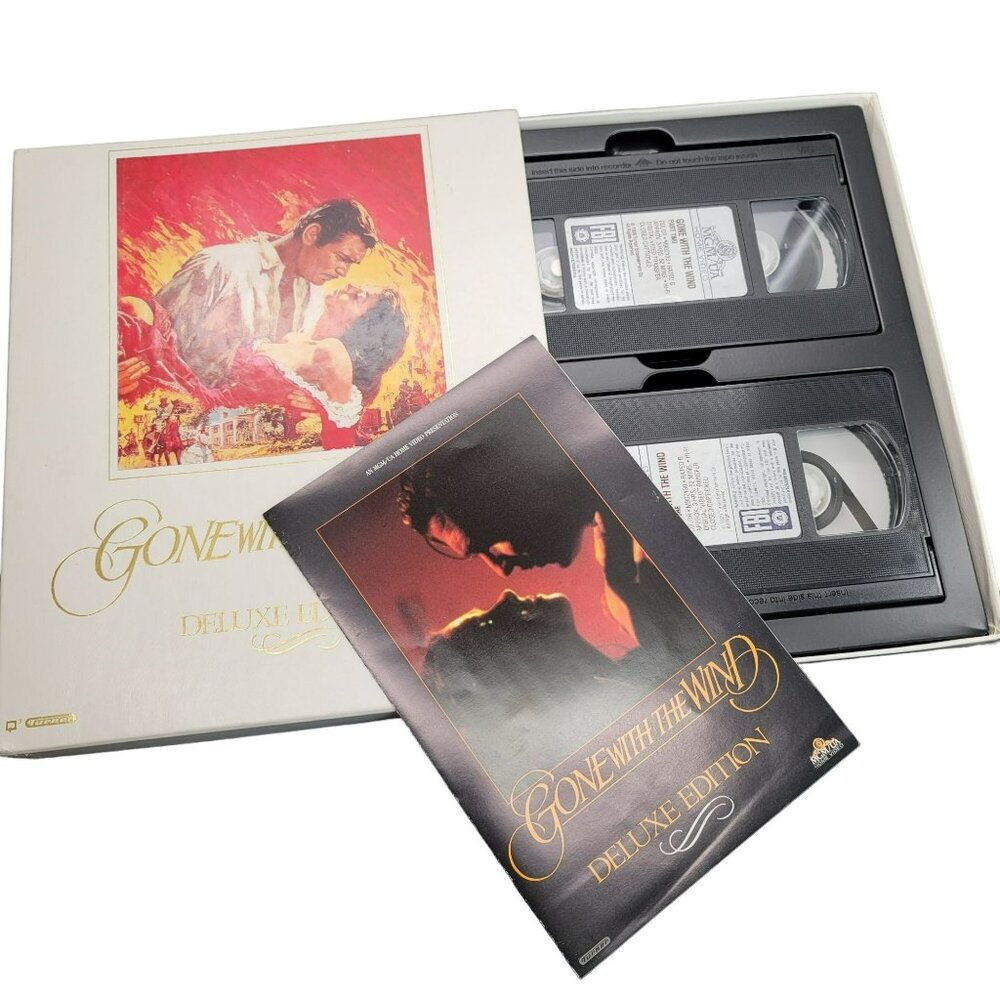 Gone with the Wind VHS Movie Tape Boxed Deluxe Edition Box Set MGM Turner Pd43